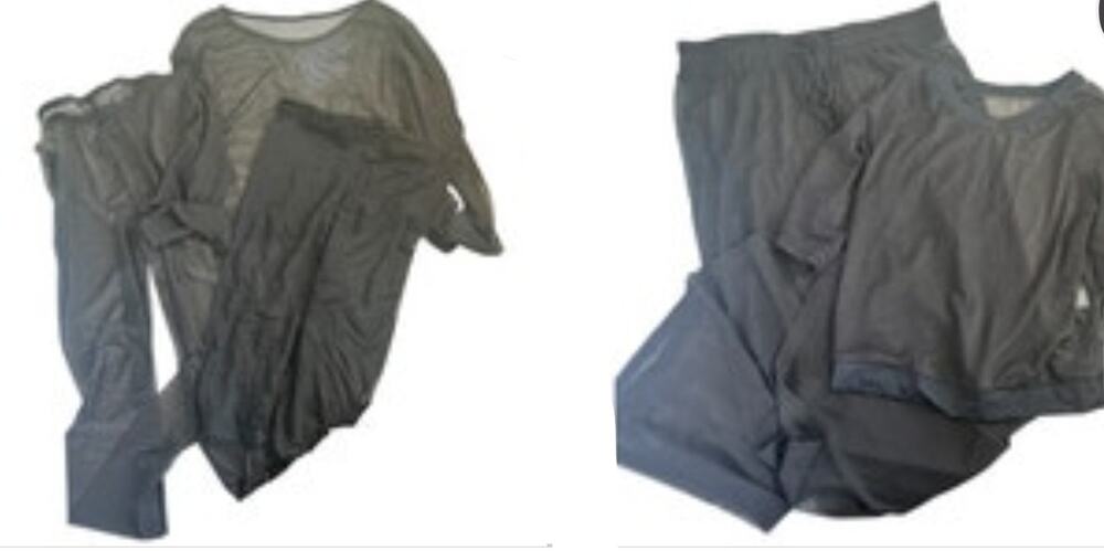 i-Style 5-pc black mesh culottes, legging, bike short, long & short sleeve crop